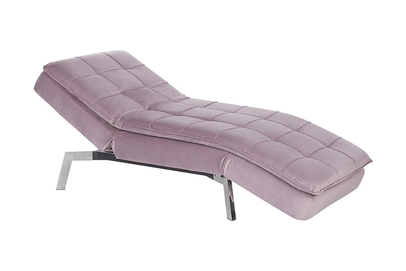 LAMERTON Schäslong Sammet Rosa - Möbler - Vardagsrum - Fåtöljer - Schäslongfåtöljer & divanfåtöljer