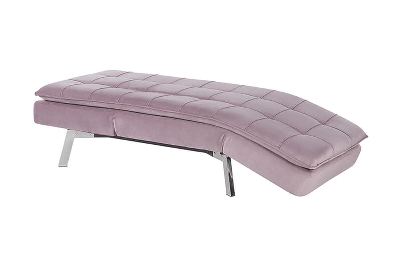 LAMERTON Schäslong Sammet Rosa - Möbler - Vardagsrum - Fåtöljer - Schäslongfåtöljer & divanfåtöljer