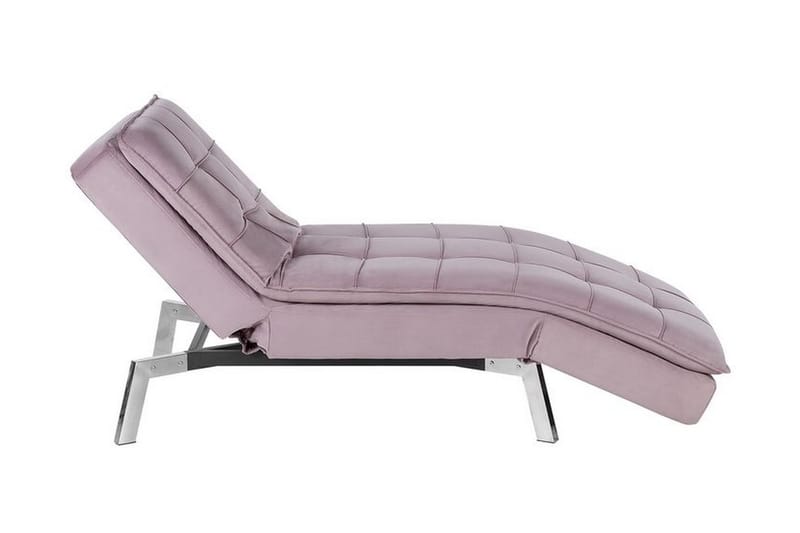 LAMERTON Schäslong Sammet Rosa - Möbler - Vardagsrum - Fåtöljer - Schäslongfåtöljer & divanfåtöljer