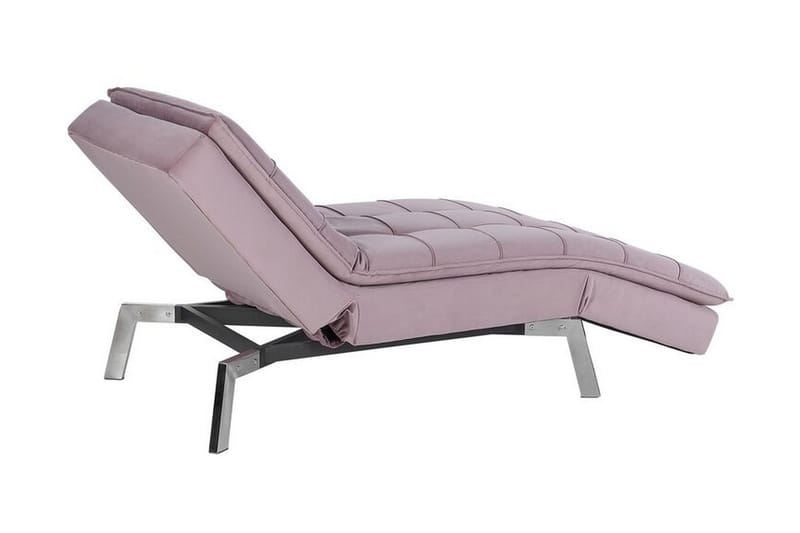 LAMERTON Schäslong Sammet Rosa - Möbler - Vardagsrum - Fåtöljer - Schäslongfåtöljer & divanfåtöljer