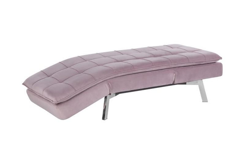 LAMERTON Schäslong Sammet Rosa - Möbler - Vardagsrum - Fåtöljer - Schäslongfåtöljer & divanfåtöljer