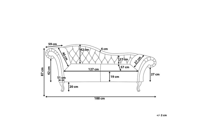 Lattes Schäslong - Vit - Möbler - Sovrum - Dagbäddar