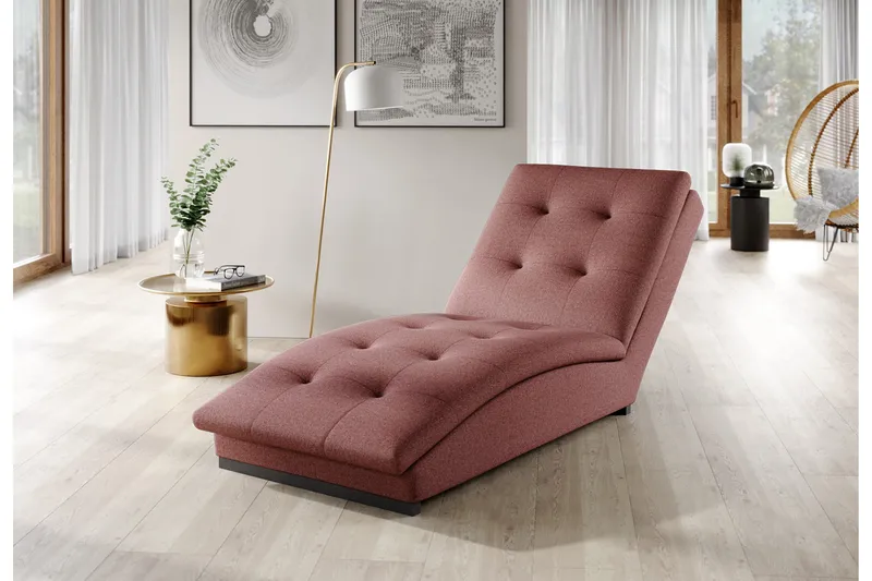 Manwi Schäslongfåtölj - Rosa - Möbler - Vardagsrum - Fåtöljer - Schäslongfåtöljer & divanfåtöljer