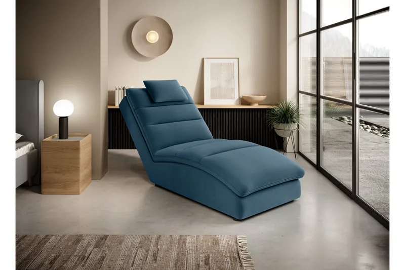 Masaji Schäslongfåtölj, Blå