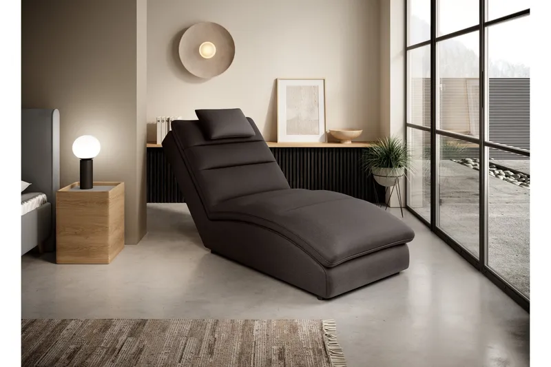 Masaji Schäslongfåtölj, Svart