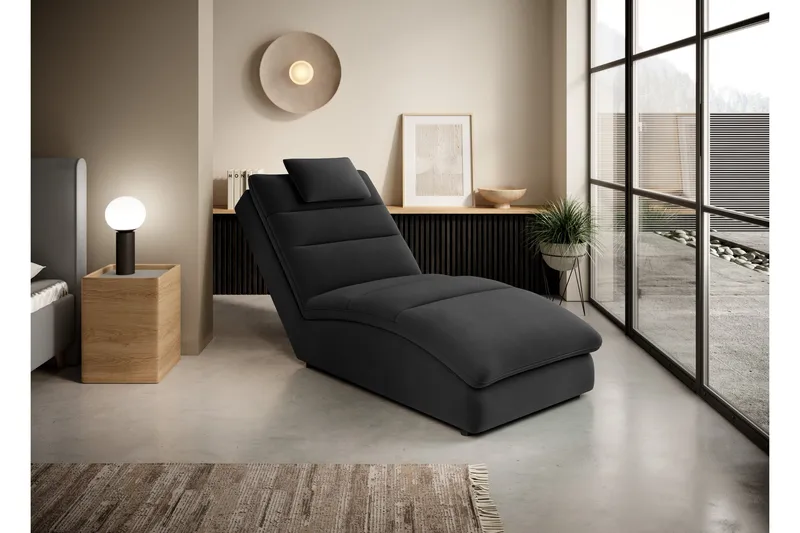 Masaji Schäslongfåtölj, Svart