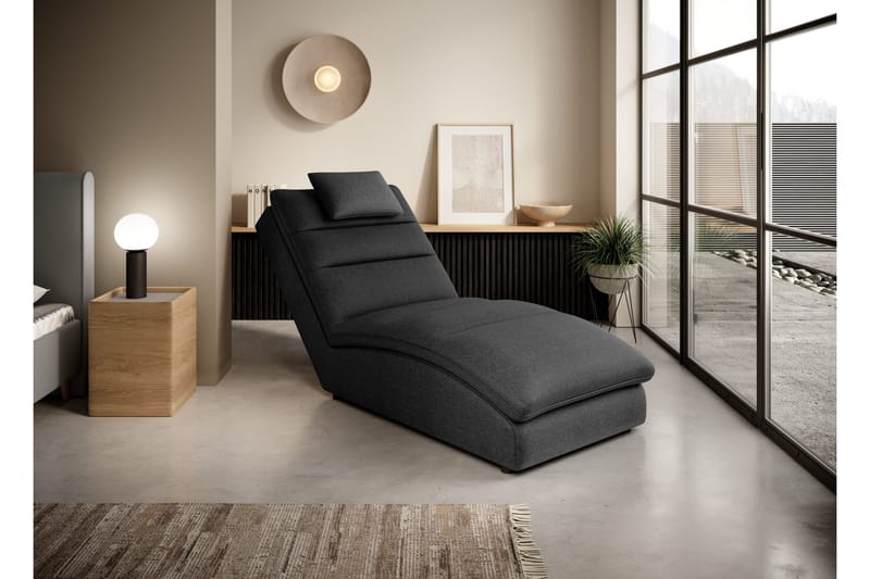 Masaji Schäslongfåtölj, Svart