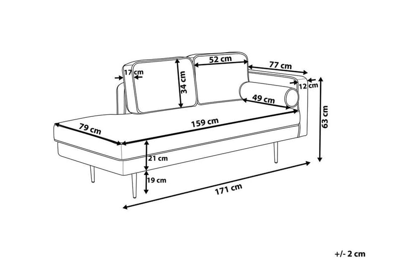 Miramas Schäslong - Blå - Möbler - Vardagsrum - Fåtöljer - Schäslongfåtöljer & divanfåtöljer