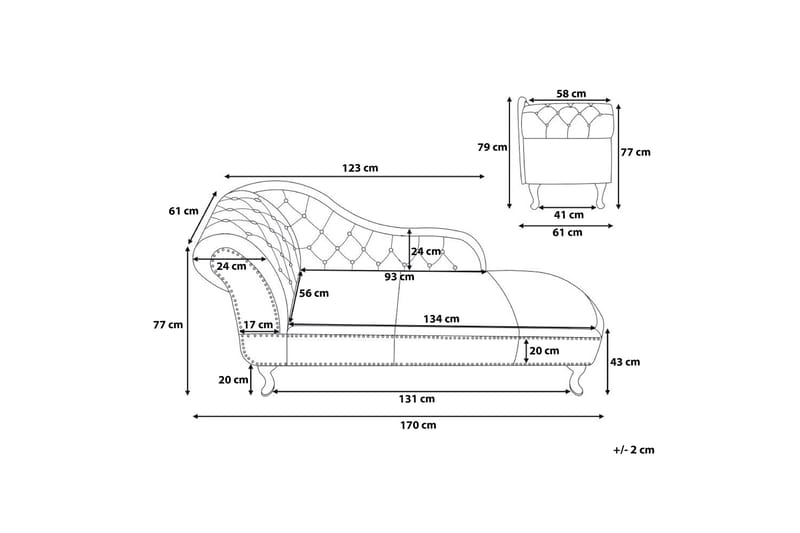 Nimes Schäslong - Grå - Möbler - Vardagsrum - Fåtöljer - Schäslongfåtöljer & divanfåtöljer