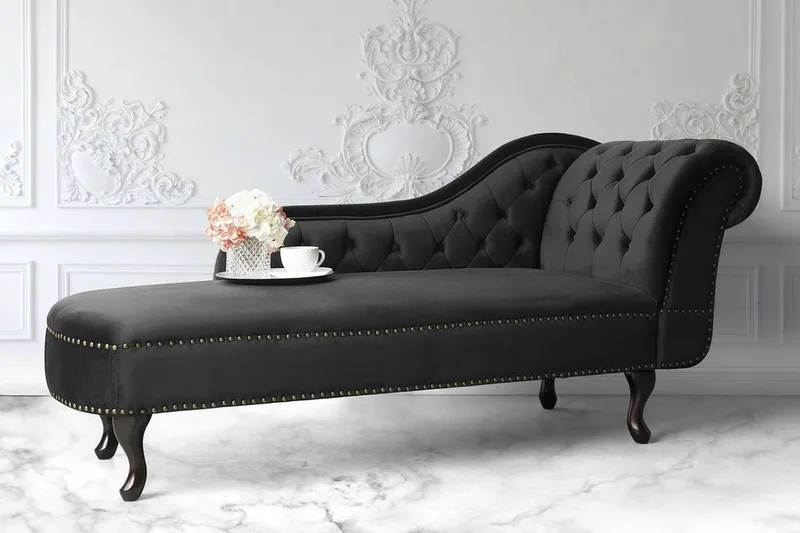 Nimes Schäslong - Svart - Möbler - Vardagsrum - Fåtöljer - Schäslongfåtöljer & divanfåtöljer