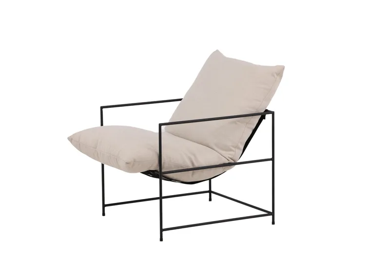 Sedalia Modern Fåtölj med Armstöd i Tyg - Ljusbeige - Möbler - Vardagsrum - Fåtöljer