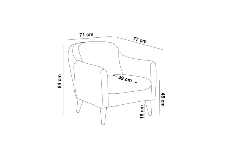 Sheku Fåtölj med Armstöd - Grön - Möbler - Vardagsrum - Fåtöljer