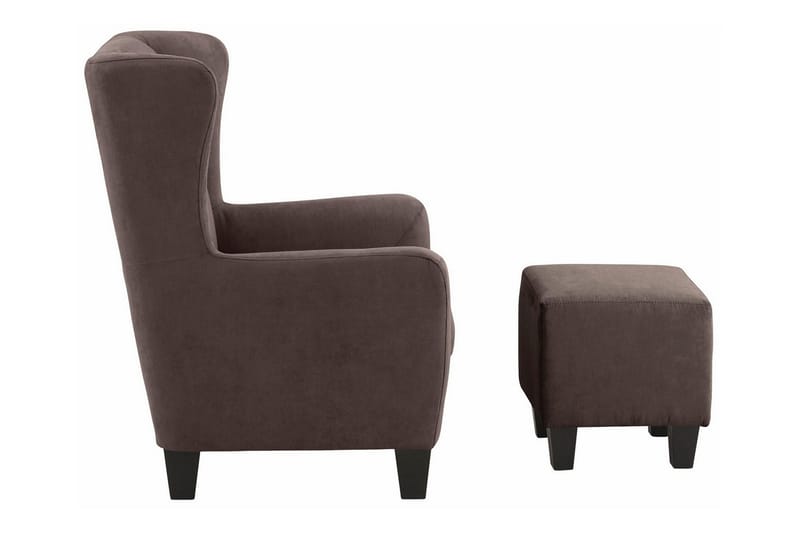 Silfa Fåtölj Microfiber - Brun - Möbler - Vardagsrum - Fåtöljer - Öronlappsfåtölj