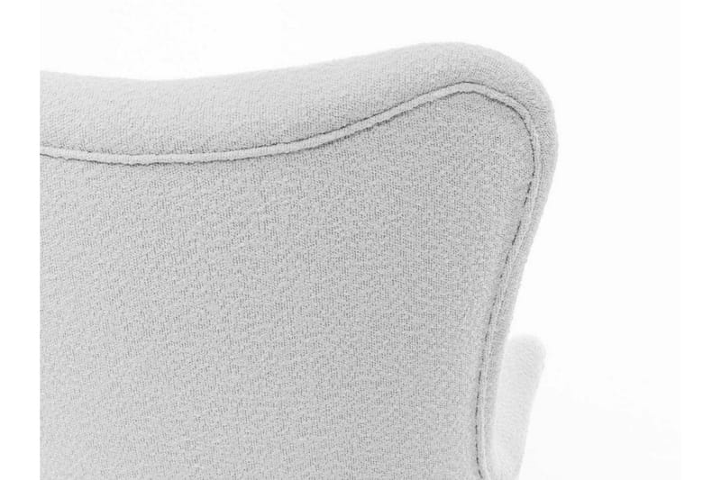 Skandynawski Oval Fåtölj i Bouclé med Träben - Beige - Möbler - Vardagsrum - Fåtöljer