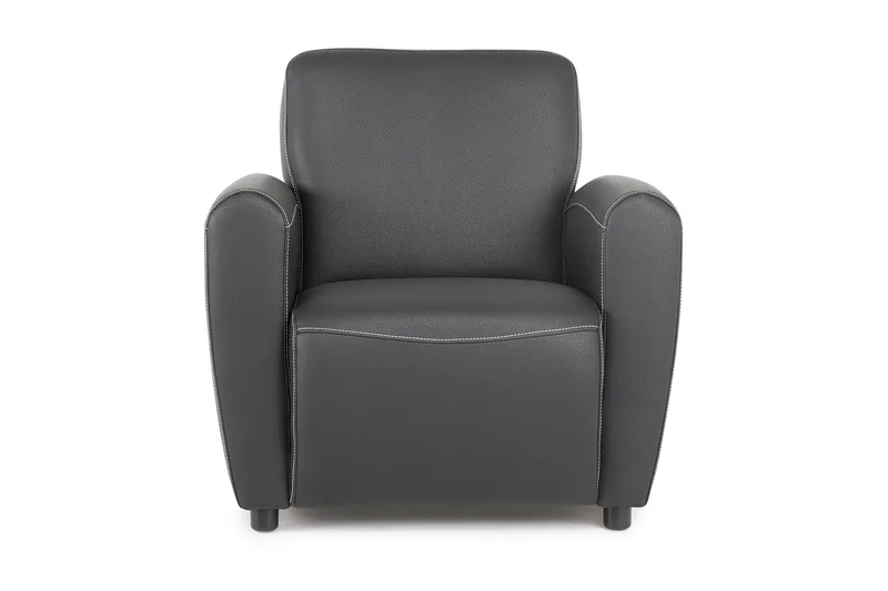 Aston Fåtölj Bonded Leather - Svart - Möbler - Vardagsrum - Fåtöljer - Skinnfåtölj