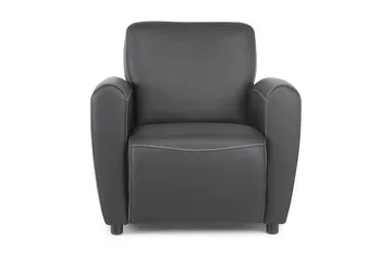 Aston Fåtölj Bonded Leather - Svart - Möbler - Vardagsrum - Fåtöljer - Skinnfåtölj