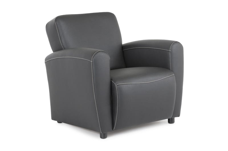 Aston Fåtölj Bonded Leather, Svart