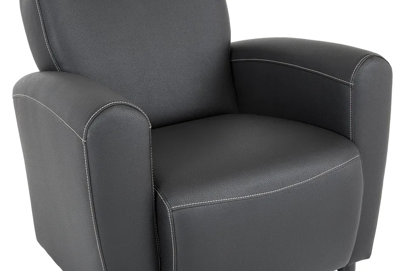 Aston Fåtölj Bonded Leather - Svart - Möbler - Vardagsrum - Fåtöljer - Skinnfåtölj