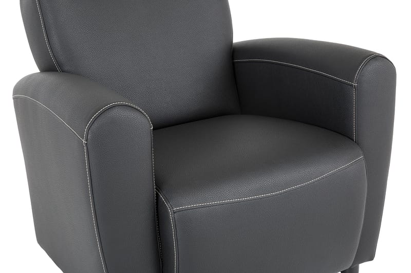 Aston Fåtölj Bonded Leather - Svart - Möbler - Vardagsrum - Fåtöljer - Skinnfåtölj