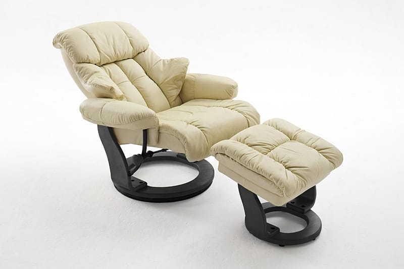Calgary Reclinerfåtölj - Beige - Möbler - Vardagsrum - Fåtöljer - Skinnfåtölj