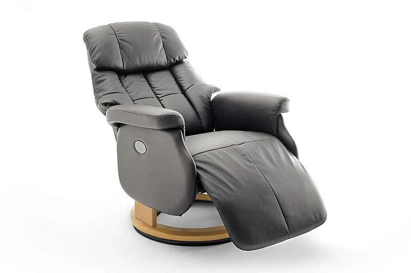 Calgary Reclinerfåtölj - Grå - Möbler - Vardagsrum - Fåtöljer - Skinnfåtölj