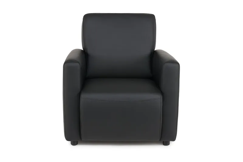 Charles fåtölj - Svart PU - Möbler - Vardagsrum - Fåtöljer - Skinnfåtölj