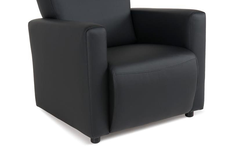 Charles fåtölj - Svart PU - Möbler - Vardagsrum - Fåtöljer - Skinnfåtölj
