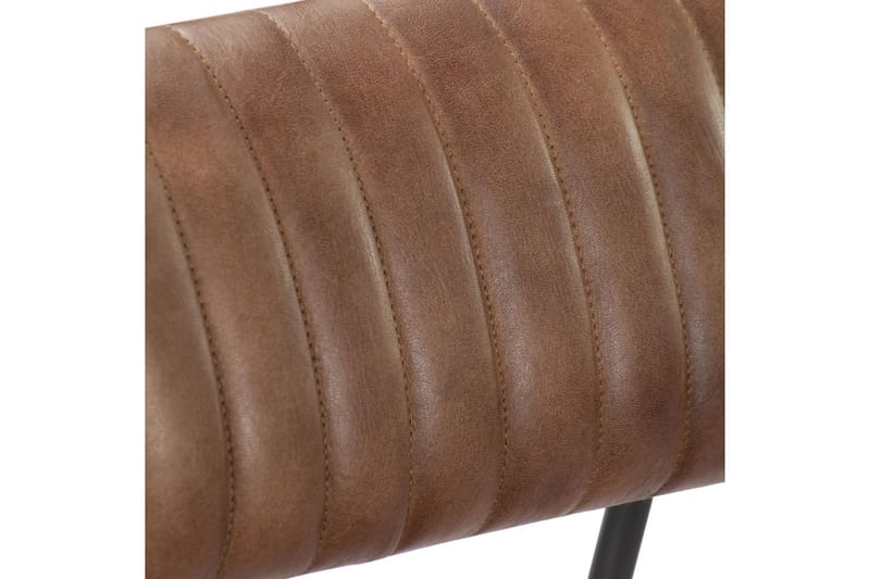 Gungfåtölj ljusbrun äkta läder - Brun - Skinnfåtölj - Snurrstolar & gungstolar