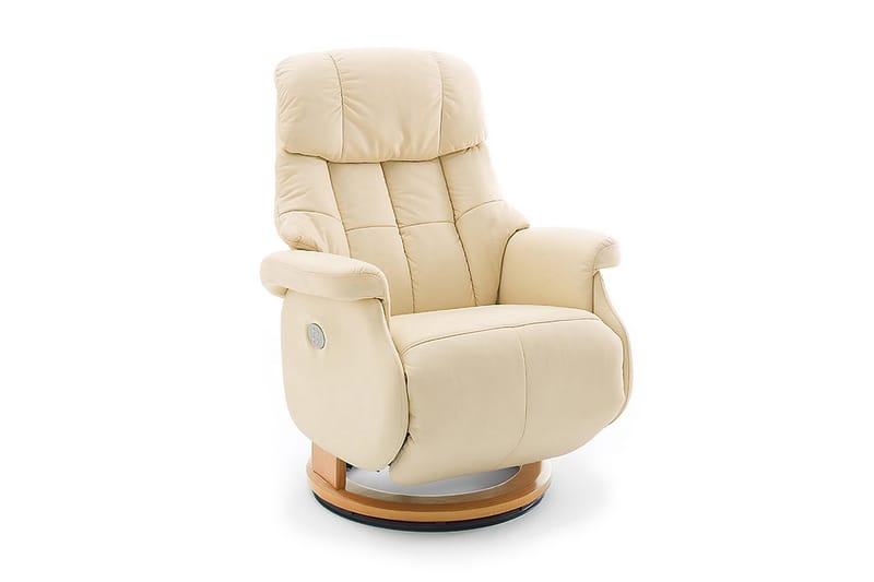 LEVILOU Reclinerfåtölj Beige - Möbler - Vardagsrum - Fåtöljer - Skinnfåtölj