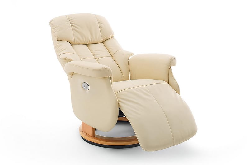 LEVILOU Reclinerfåtölj Beige - Möbler - Vardagsrum - Fåtöljer - Skinnfåtölj