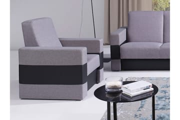 Lux Fåtölj 82x82x90 cm - Grå - Möbler - Vardagsrum - Fåtöljer - Skinnfåtölj