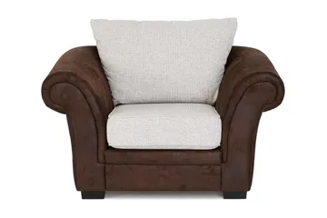 Toronto Fåtölj - Brun/Beige - Möbler - Vardagsrum - Fåtöljer - Skinnfåtölj