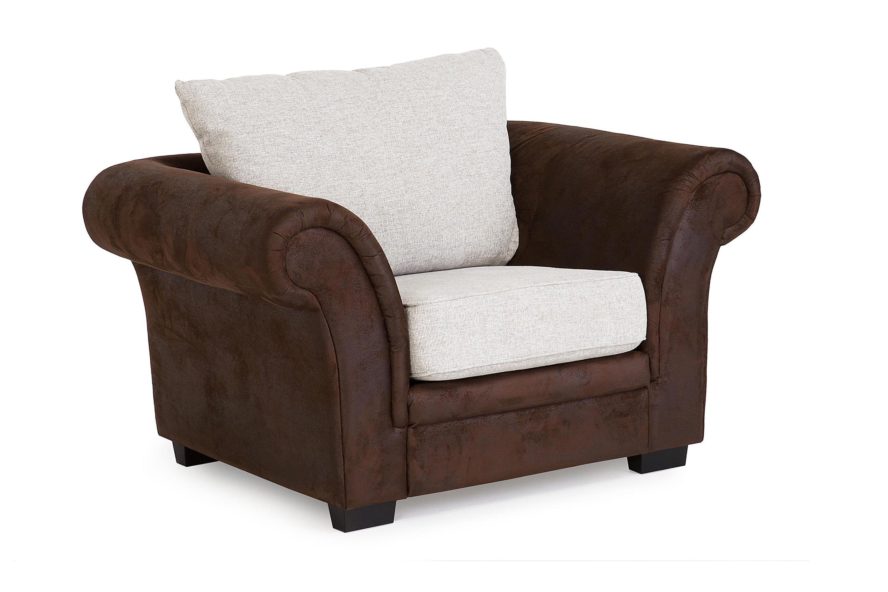 vinton fåtölj brun/beige -