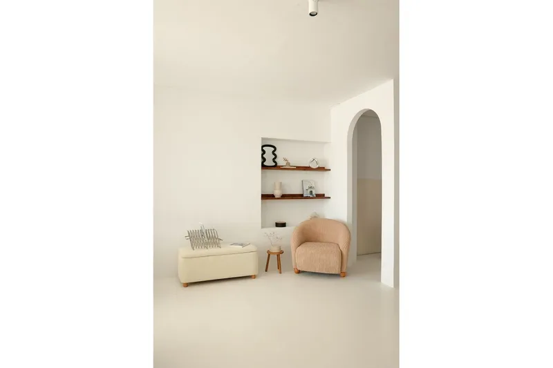 Slon Öronlappsfåtölj - Beige - Möbler - Vardagsrum - Fåtöljer - Öronlappsfåtölj