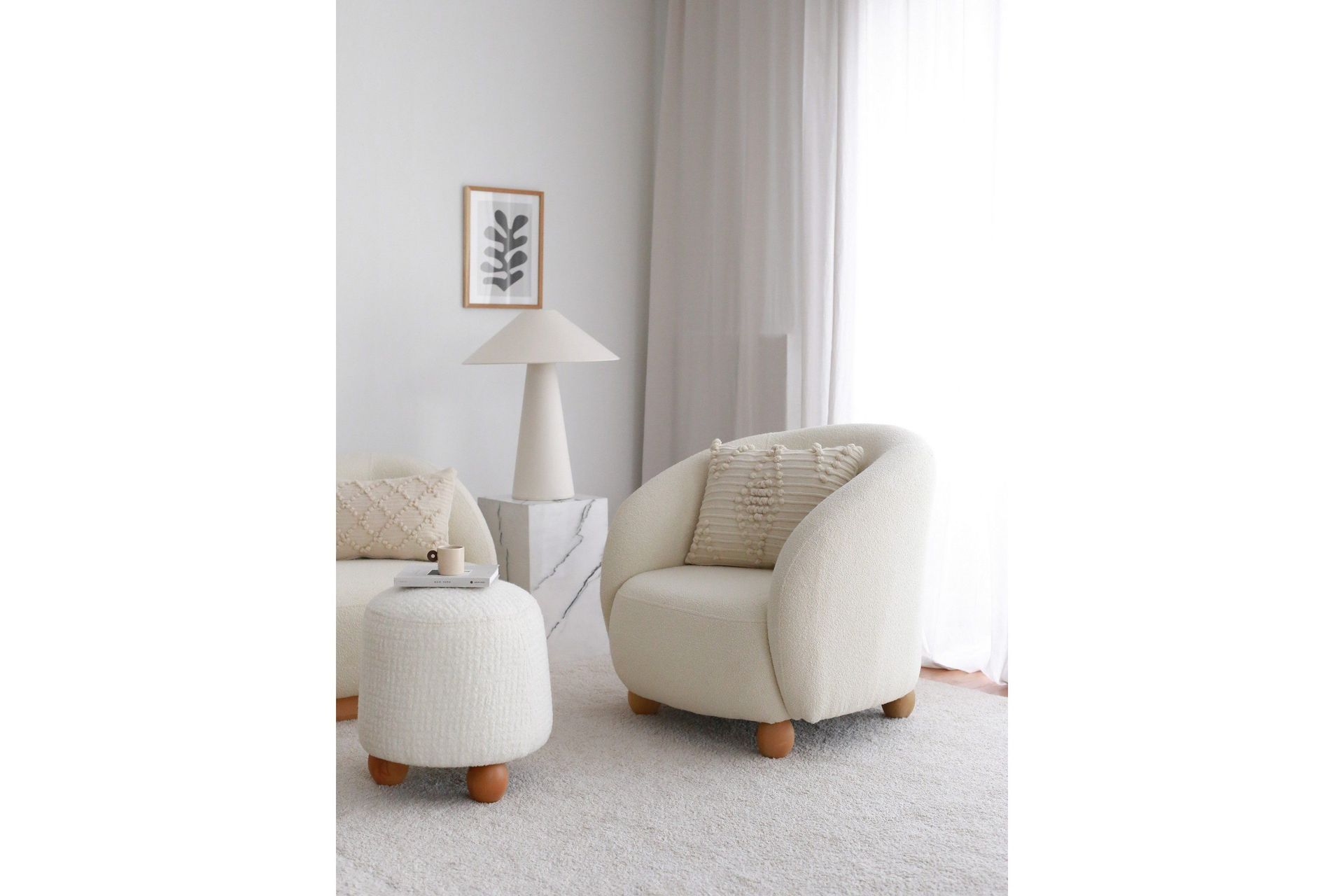 slon teddy fåtölj - vit