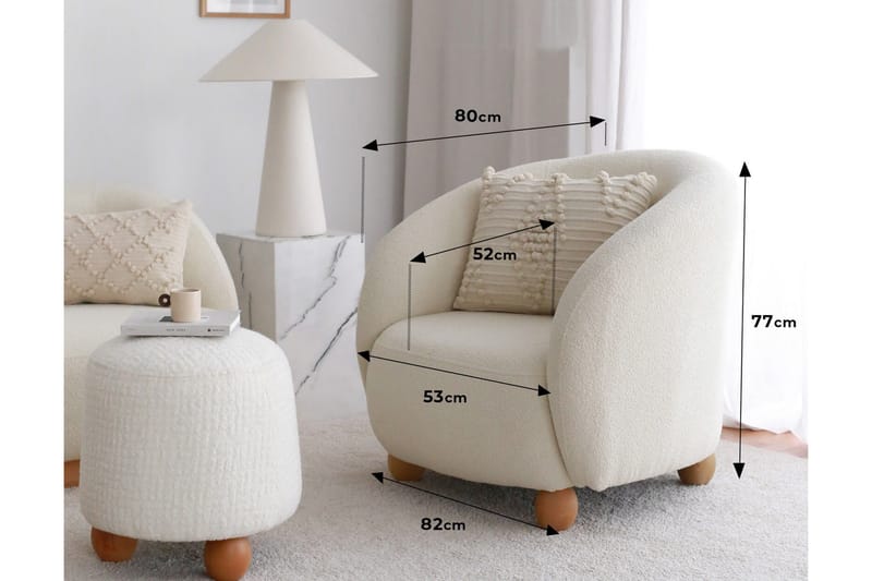 Slon Teddy Fåtölj - Vit - Möbler - Vardagsrum - Fåtöljer