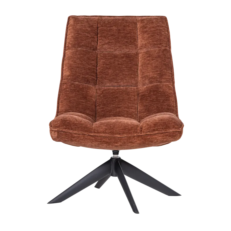 Snurrfåtölj Jouke - Rostbrun - Möbler - Vardagsrum - Fåtöljer - Seniorfåtölj