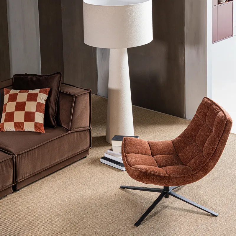 Snurrfåtölj Maudi - Brun - Möbler - Vardagsrum - Fåtöljer - Seniorfåtölj