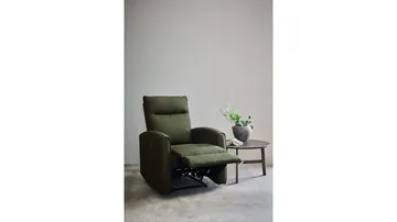 Solvane Reclinerfåtölj i tyg - Grön - Möbler - Vardagsrum - Fåtöljer - Biofåtöljer & reclinerfåtöljer