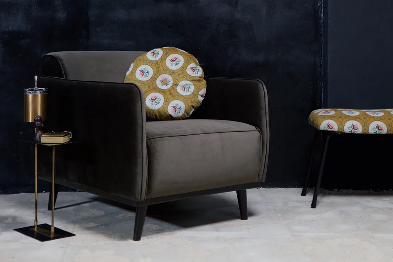 Statement Sammetsfåtölj - Grön - Möbler - Vardagsrum - Fåtöljer - Sammetsfåtölj