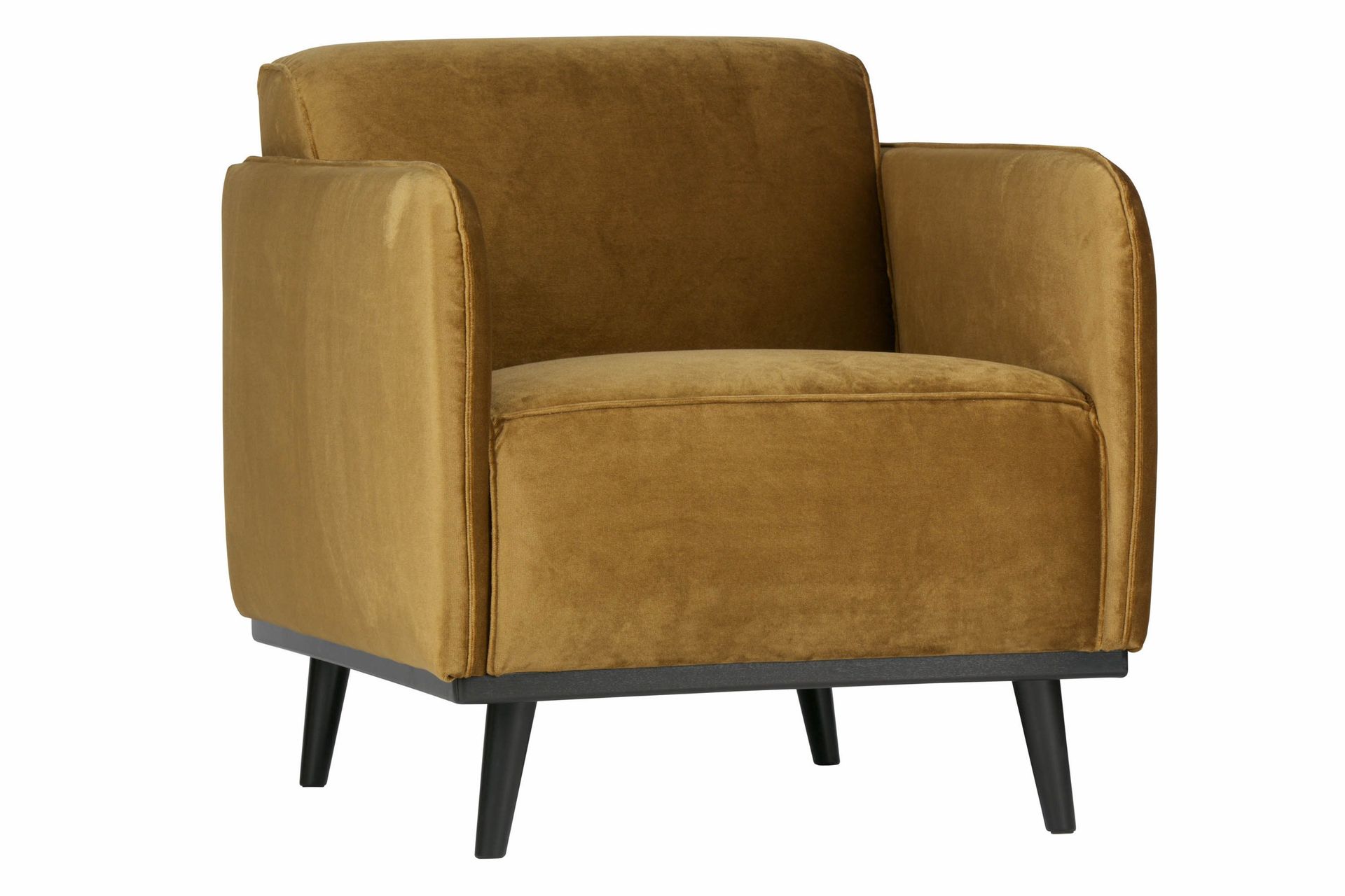 statement sammetsfåtölj - honungsgul