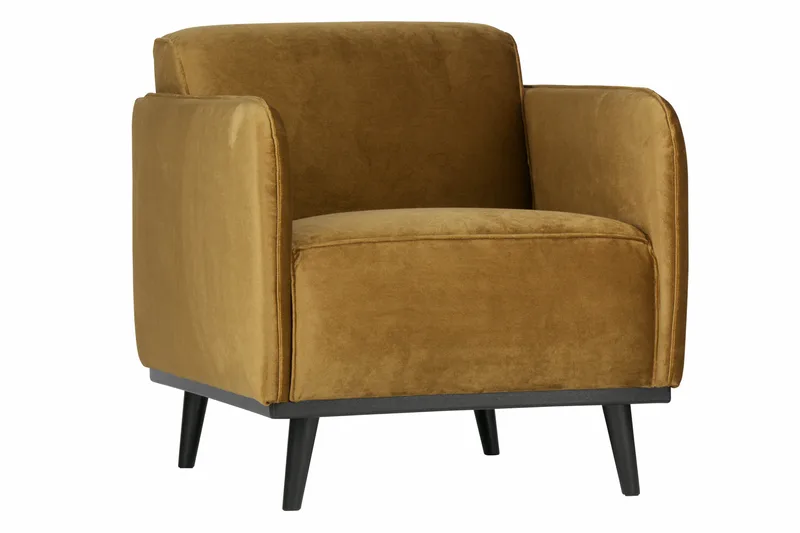 Statement Sammetsfåtölj, Honungsgul