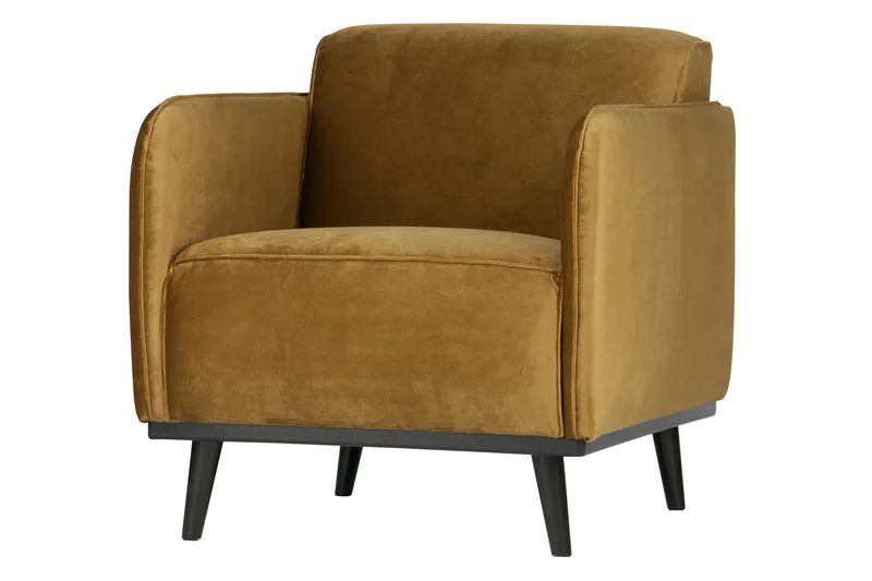 Statement Sammetsfåtölj - Honungsgul - Möbler - Vardagsrum - Fåtöljer