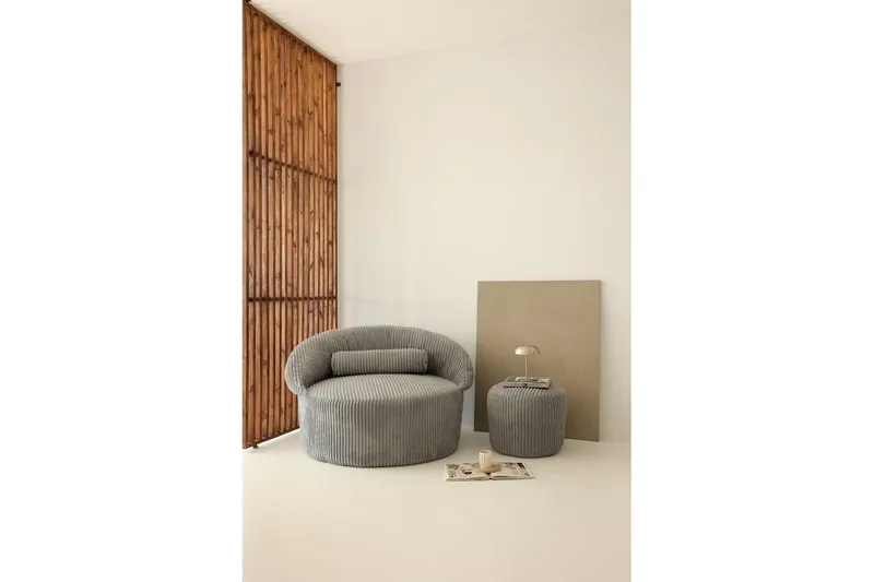 Stifen Fåtölj - Antracit - Möbler - Vardagsrum - Fåtöljer - Fåtölj med fotpall