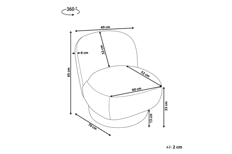 Svängbar fåtölj Aylo - Beige - Möbler - Vardagsrum - Fåtöljer - Fåtölj utan armstöd