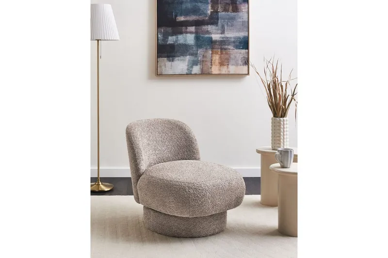 Svängbar fåtölj Aylo - Beige - Möbler - Vardagsrum - Fåtöljer - Fåtölj utan armstöd