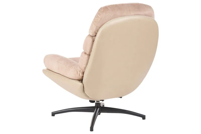 Svängbar fåtölj Eide - Beige, svart - Möbler - Vardagsrum - Fåtöljer - Fåtölj utan armstöd