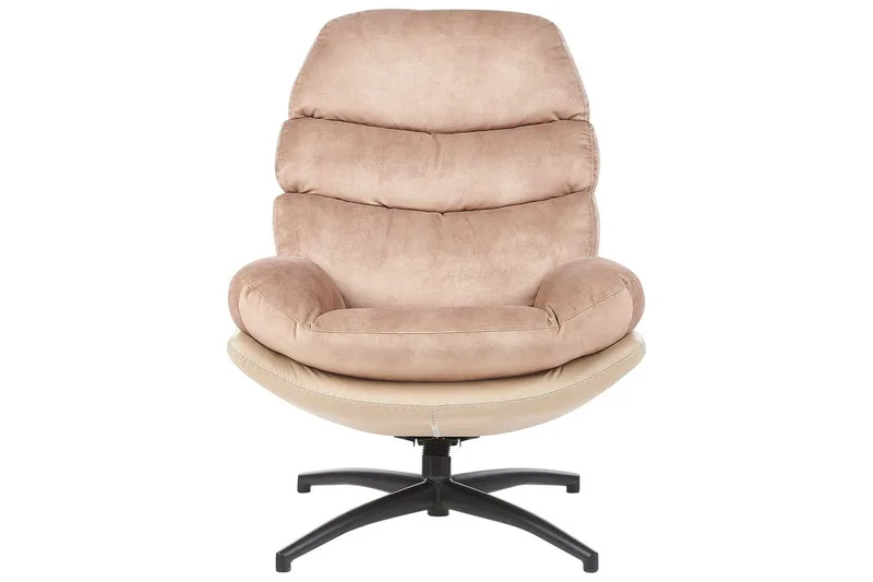 Svängbar fåtölj Eide - Beige, svart - Möbler - Vardagsrum - Fåtöljer - Fåtölj utan armstöd