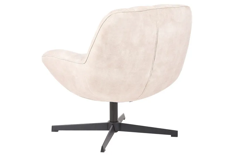 Svängbar fåtölj Lia - Beige, svart - Möbler - Vardagsrum - Fåtöljer - Fåtölj utan armstöd