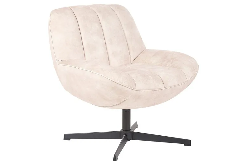 Svängbar fåtölj Lia - Beige, svart - Möbler - Vardagsrum - Fåtöljer - Fåtölj utan armstöd